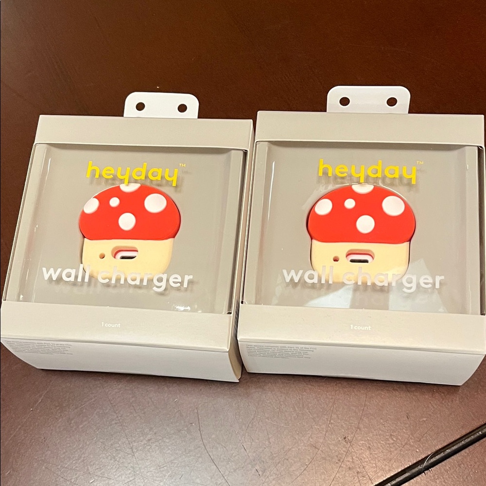 Heyday Red and White Mushroom Charger 2 for 10